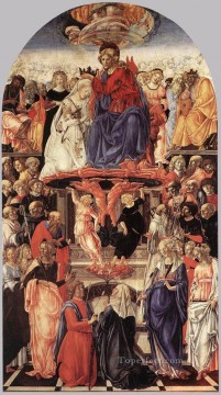 フランチェスコ・ディ・ジョルジョ Painting - シエナの聖母フランチェスコ・ディ・ジョルジョの戴冠式